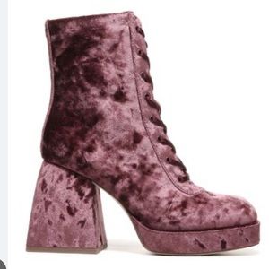 Circus NY Kia Velvet Lace Up Platform Booties